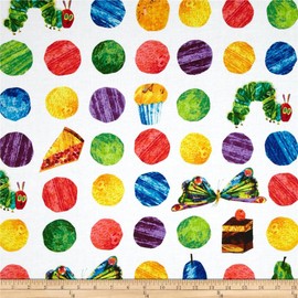 Andover Hungry Caterpillar Dots Large Scattered Fruit, Yard, Multi