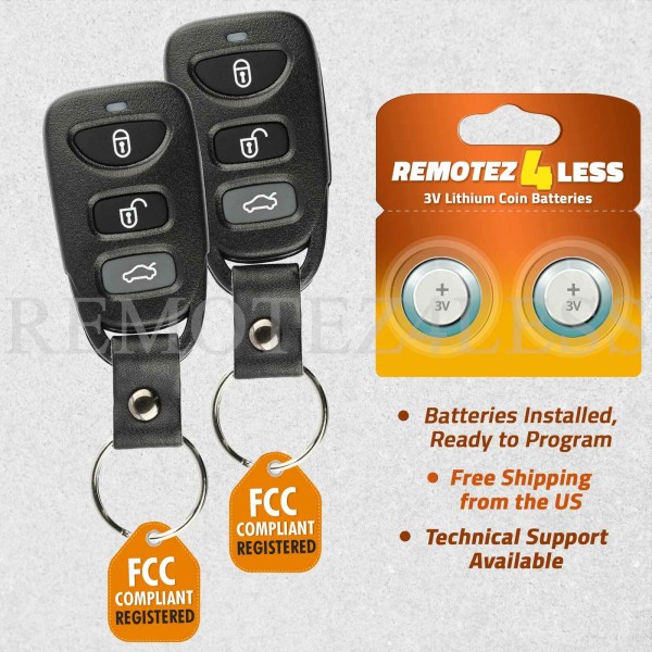 Remotez4less 2 For 2007 2008 2009 2010 Hyundai Sonata Elantra