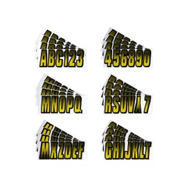 Hardline Products Series 300 Factory Matched 3-Inch Boat & PWC Registration Number Kit, Yellow/Black - YEBKG300