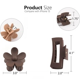 Lovgrin 6Piezas Pinzas Pelo Mujer,Pinzas Para El Cabello Antideslizantes,Horquillas de plástico coloridas con resorte,adecuadas para lavarse la cara, fiestas, viajes.