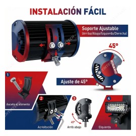 Par Barra De Luz Led Faros 40 Led 120w 7 Pulgadas