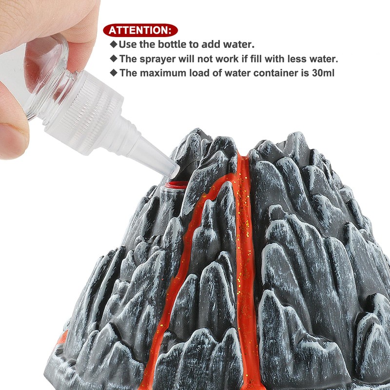 DINOBROS Volcano Toy for Kids 3-5, Mist-spouting Volcano Model with