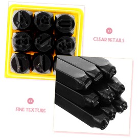 DOITOOL 9Pcs Stamp for Leather Craft Durable Stamping Tools for Jewelry Making Creative DIY Projects and Art Crafts Lightweight and Portable