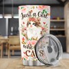 CUBICER Cats 20 Oz Tumbler With Lid For Pet Lovers