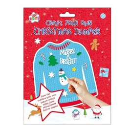 DESIGN GROUP Kids Create Children's Craft Your Own Christmas Jumper Merry & Bright Upcycle