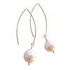 White Freshwater Pearl Earrings, Large Kasumi LIke Pearls, Edison Pearls,