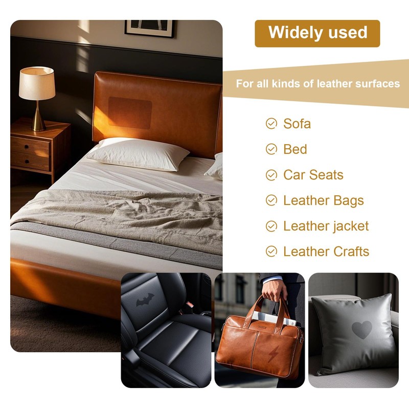 IANZE 2Pcs Leather Repair Patch, Self Adhesive Leather Repair Patch