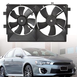munirater Radiator Cooling Fan Assembly Replacement for 2008-2017 Mitsubishi Lancer DE ES SE GT GTS MI3115139 1355A131