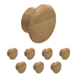 Heimatspäne Cover Caps for Drill Holes Oak in Various Sizes [Pack of 8] - Screw Cover Wood Naturally Oiled for Pressing in - Drill Hole Cover Caps as Blanking Plugs [Diameter 10 mm]