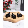 JSDDE Black Obsidian Crystal Cat Figurine for Cat Lovers Cute