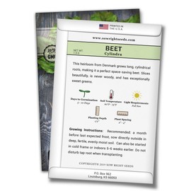 Sow Right Seeds - Cylindra Beet Seed for Planting - Non-GMO Heirloom Packet with Instructions to Plant a Home Vegetable Garden - Great Gardening Gift (1)