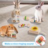 AOWPFVV 6 Pcs Wooden Bunny Toys - Safe Rabbit Toys,