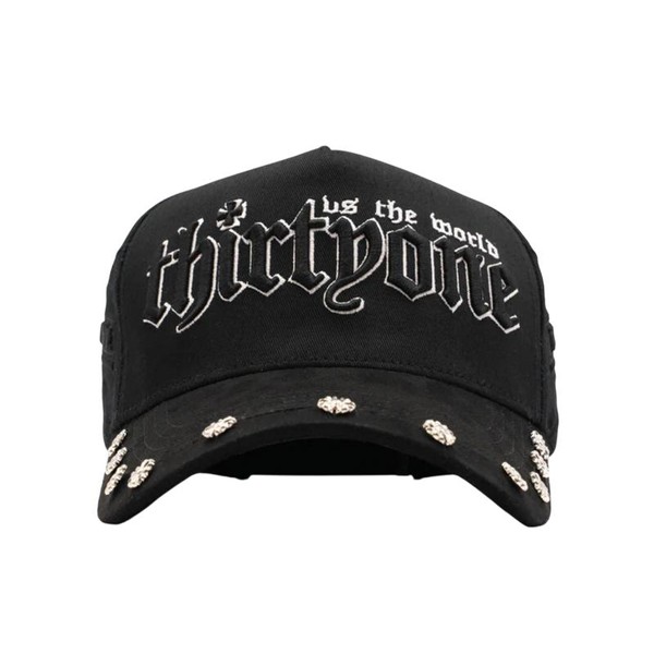 31 HATS 31 VS THE WORLD BLACK SNAPBACK HAT 31VSTHEWORLD