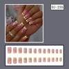 Yellow French Tip Press on Nails Medium Square Yellow Fake