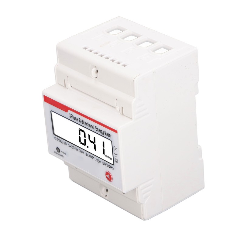 DIN Rail 3 Phase 4 Wire Energy Meter Multifunctional LCD