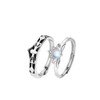 Sterling Silver Couples Matching King Queen Promise Rings for Her,
