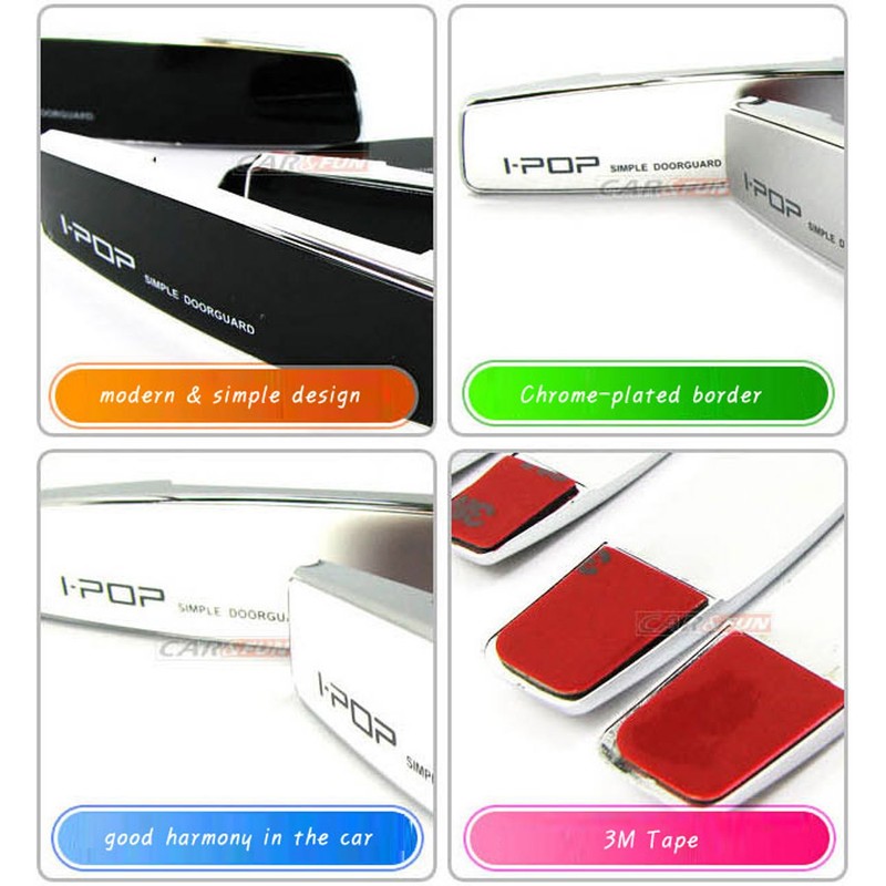 IPOP Car Slim Door Edge Guards Bumper Protector Guard Chrome