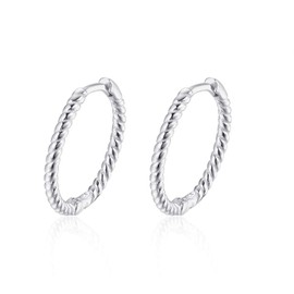 Twisted Mini Hoop Earrings Silver 925 Small Gold Ear Hoop Earrings Gold-Plated Folding Hoop Earrings 8 mm 12 mm Greolen Cartilage Helix Huggie Hoop Earrings Griolen Earrings, Stone