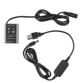 Foto4easy BLN-1 DC Coupler Dummy Battery with USB Power Cable Adapter for Olympus EM1 E-M5 E-P5 Pen-F DSLR Cameras