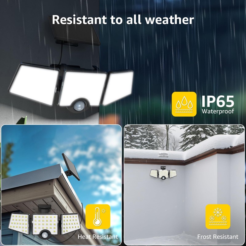 Solar Lights for Outside, WL5000 Motion Activated Security Lights, Separate