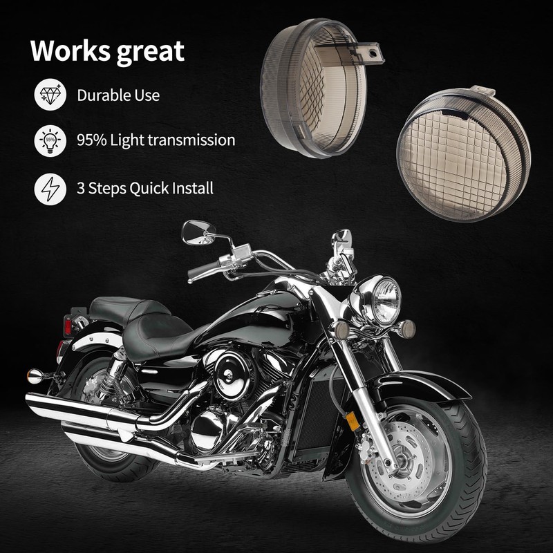 QUASCO 2PCS Smoked Turn Signal Light Lens Covers Turn Signals