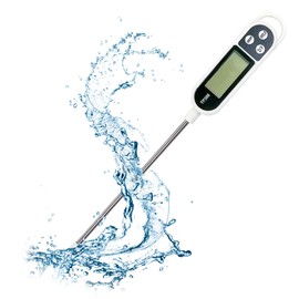 IndoTeam Digital kitchen Thermometer Cooking food - Accurate Thermometer with Long Probe – Meat Thermometers with Quick Read and Large LCD Screen - ℉/℃ Button for Hot Beverage Meat Grill BBQ Water