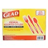 Glad 240 Count Clear Plastic Cutlery Set Forks Knives Spoons