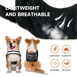 Service Dog Vest+Service Dog Tag+6 Patches, Bestalk Lightweight in Training Dog Harness, Reflective Do Not Pet Dog Vests with Soft Padded Handle for Small, Medium, Large Dogs