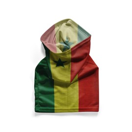 Senegal Flag Neck Gaiter – Premium Tricolor Green Yellow Red Face Cover with Central Star – Lightweight Breathable Multifunction Scarf for Outdoor Sports, Festivals & National Events