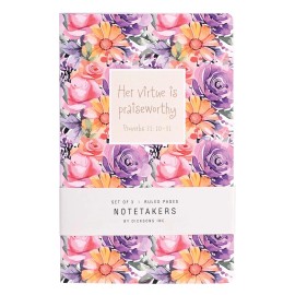TD Notetakers Virtue Praiseworthy 100gsm Thermal/Spiral Bound B5/Offset Paper Cover A6/PU and Leather OptionsColor: PRP/ORA