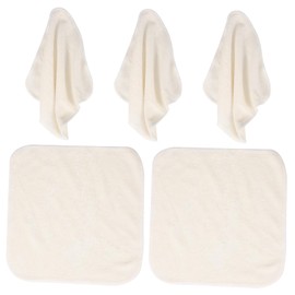 FRCOLOR 5Pcs Face Cleaning Cloths Soft and Absorbent Wash Towels for Gentle Skin Care Reusable Exfoliating Face Washcloths Elegant