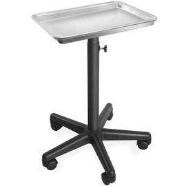 Saloniture Aluminum Salon Instrument Tray, Heavy-Duty Metal Rolling Base