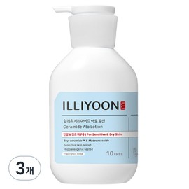 Illiyoon Ceramide Ato Lotion Unscented, 350ml, 3 pcs / 일리윤 세라마이드 아토 로션 무향, 350ml, 3개