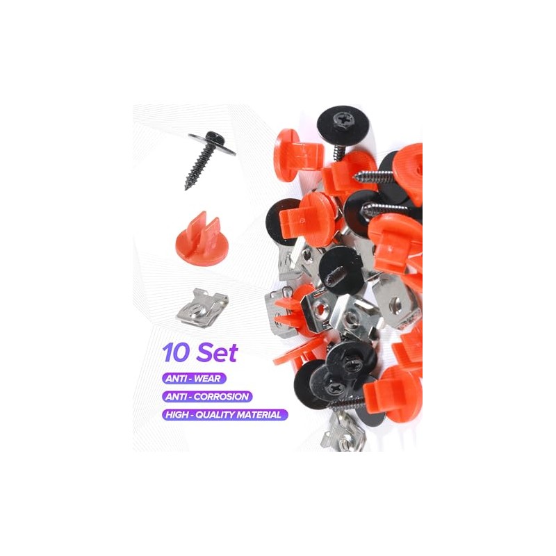 Juego de 30 clips para parachoques de coche, kit de