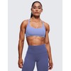 CRZ YOGA Womens Strappy Sports Bra - Criss Cross Back