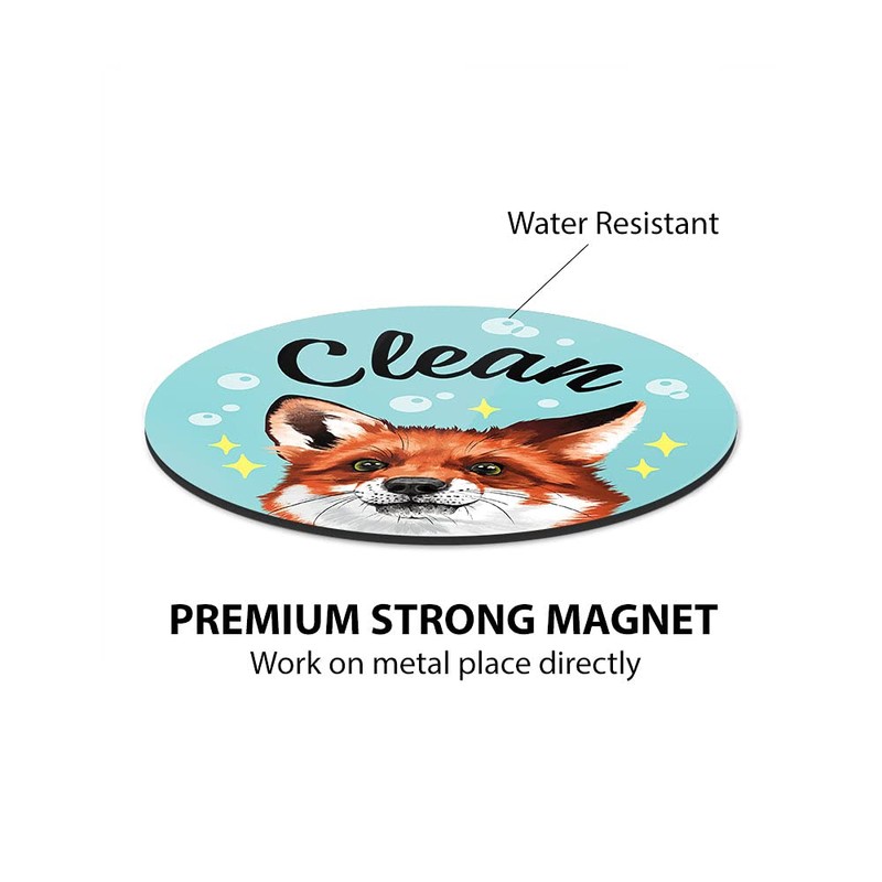 WIRESTER 3.5 inch Clean Dirty Sign Double-Sided Magnet Flip Decoration