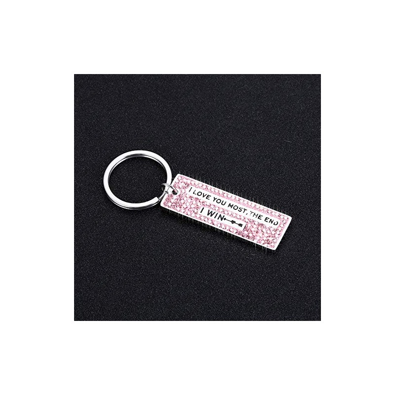 I love you most,the end I win key ring gift