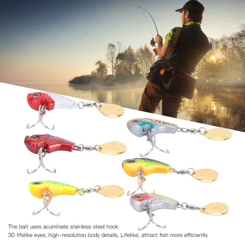 Metal Mini VIB with Spoon Trout Fishing Lure 9g Sinking