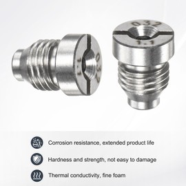 M METERXITY 6-Set Foam Cannon Orifice Nozzle, 1.1mm Stainless Steel Universal Thread Tips with Foam Maker for Snow Bubble Sprayer/Garden Hose/Kitchen Cleaner, Connector Replacement Nozzles