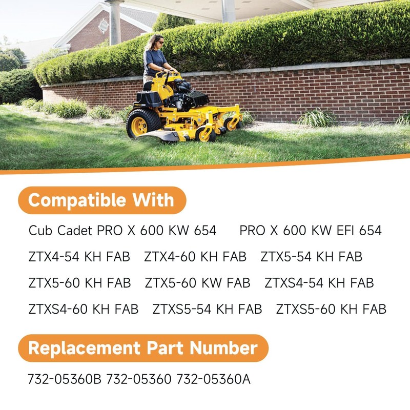 LEYURISE Zero Turn Spring Lawn Mower 54 Inch Deck Extension