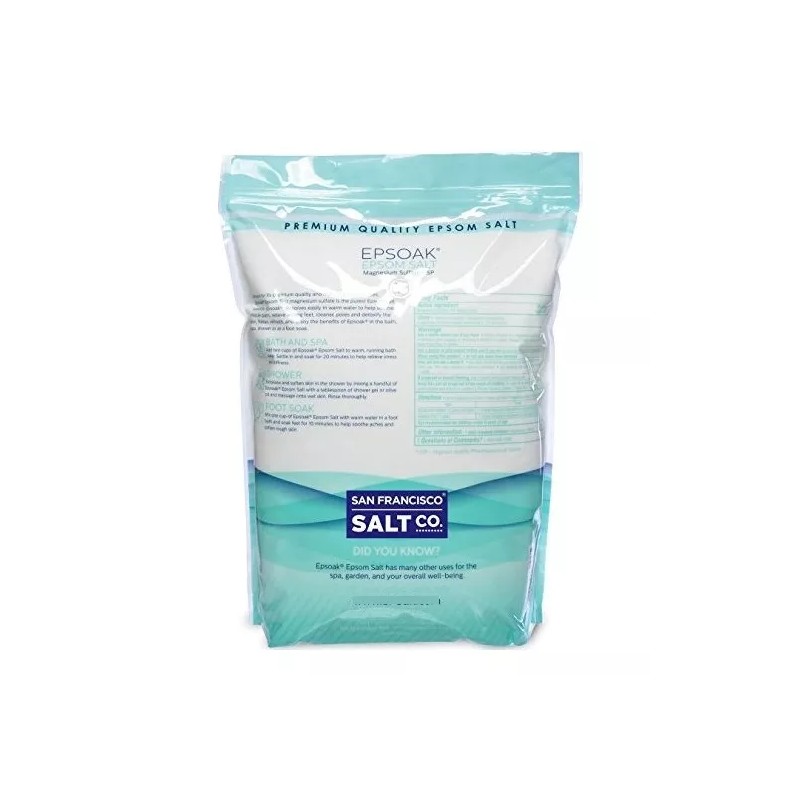 Epsoak Sal De Epsom Sulfato De Magnesio Usp, 19.75lbs Bolsa