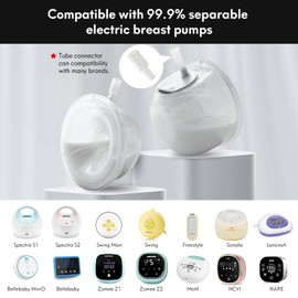 S9/S12 Baby CaraCups Wearable Milk Collection for 99.9% Separable Electric Breast Pumps, Hands Free Milk Collector Cup Set, Compatible with Spectra, Medela, Lansinoh, Accessories Replacement (27 mm)