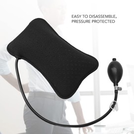 Tonysa Portable Inflatable Lumbar Support Pillow, Inflatable Cushion Backrest, Ergonomic Back Supports Cushion with Extended Inflating Ball for Office
