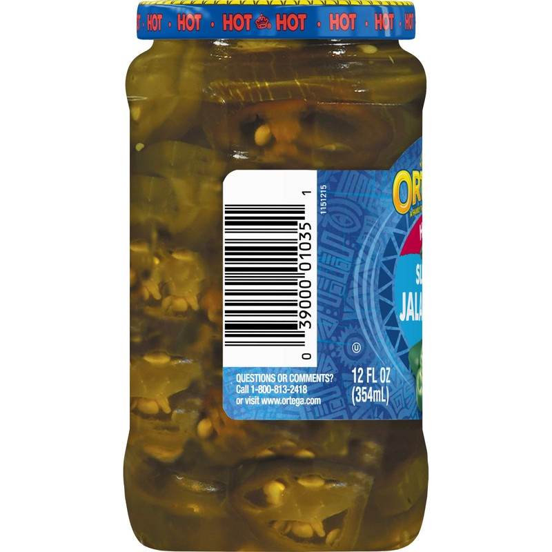 Ortega Peppers, Sliced Pickled Jalapeno, 12 Ounce (Pack of 12)