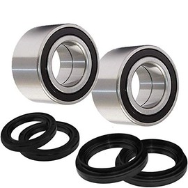 Both Front Wheel Bearing and Seal Kits Compatible with 00-06 Honda Rancher 350 400 4x4 Fourtrax TRX350FE TRX350FM TRX400FA TRX400FGA 4x4 Only