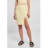 Urban Classics Women's Rib Knit Skirt, Soft yellow