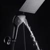 DreamSpa Ultra-Luxury 9" Rainfall Shower Head/Handheld Combo. Convenient Push-Button Flow