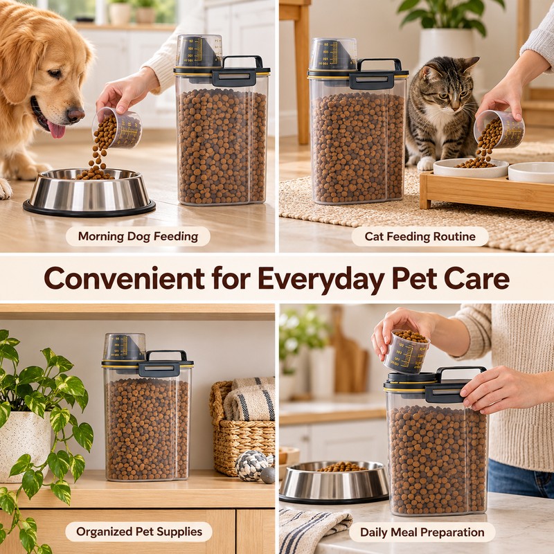 Airtight Pet Food Storage Container for Dogs & Cats –