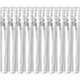 Fandamei Mini Spray Bottle, 10 Pack 10ml Plastic Spray Bottle, Fine Mist Refillable Perfume Bottle, Perfume Atomizer, Small Empty Sample Containers, Portable Travel Bottle