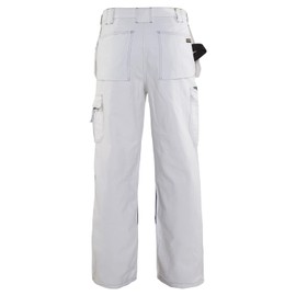Blaklader Men's Painter Durable Lightweight White Cotton Work Pants with Utility Pockets, 34W x 30L